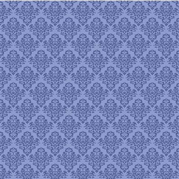 Limoncello Amalfi Dark Blue Fabric by Michael Miller, Damask