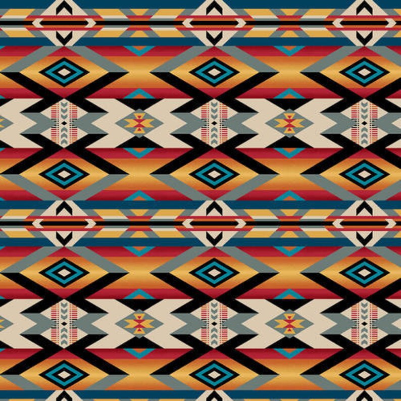 Wild Wild West Serape Blanket Fabric by the Yard by Studio E Etsy
