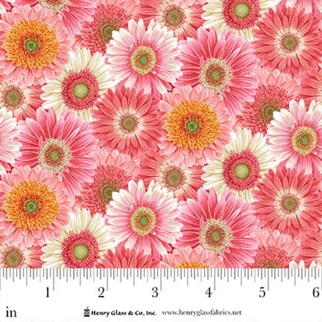 Pre Order - Coming in April - Bloomscape Packed Flowers Fabric by Henry ...