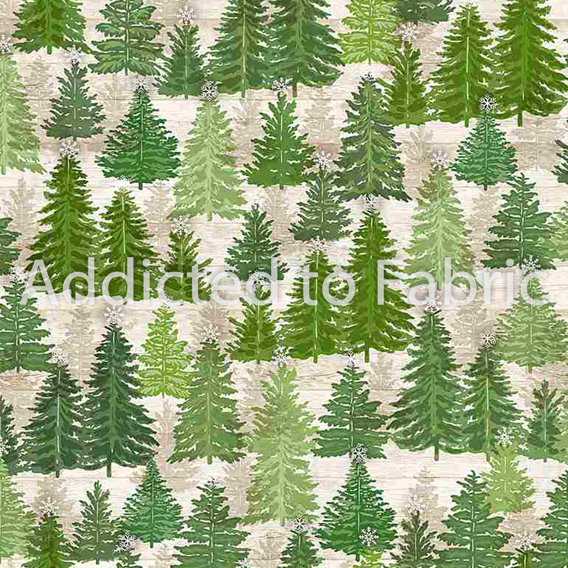 Pine Trees on Wood Fabric by the Yard or Half Yard Timeless Etsy
