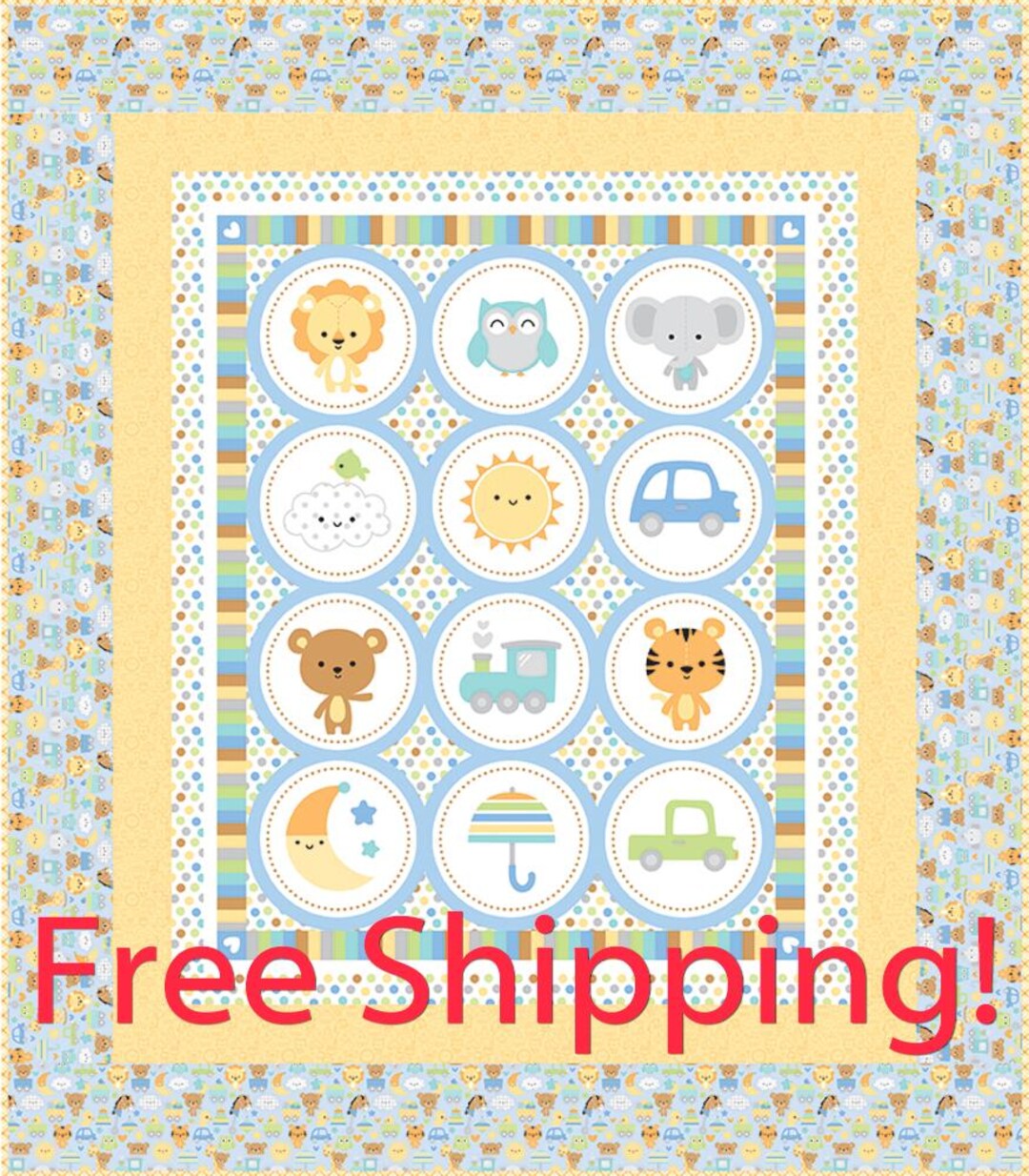 Special Delivery Panel Boxed Quilt Kit by Riley Blake Designs, Baby Boy ...