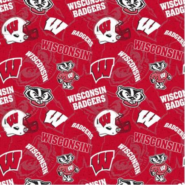 University of Wisconsin Badgers Fabric, Licensed NCAA Fabric