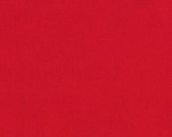 KONA Red Solid Fabric by Robert Kaufman, Cotton, Quilting Fabric