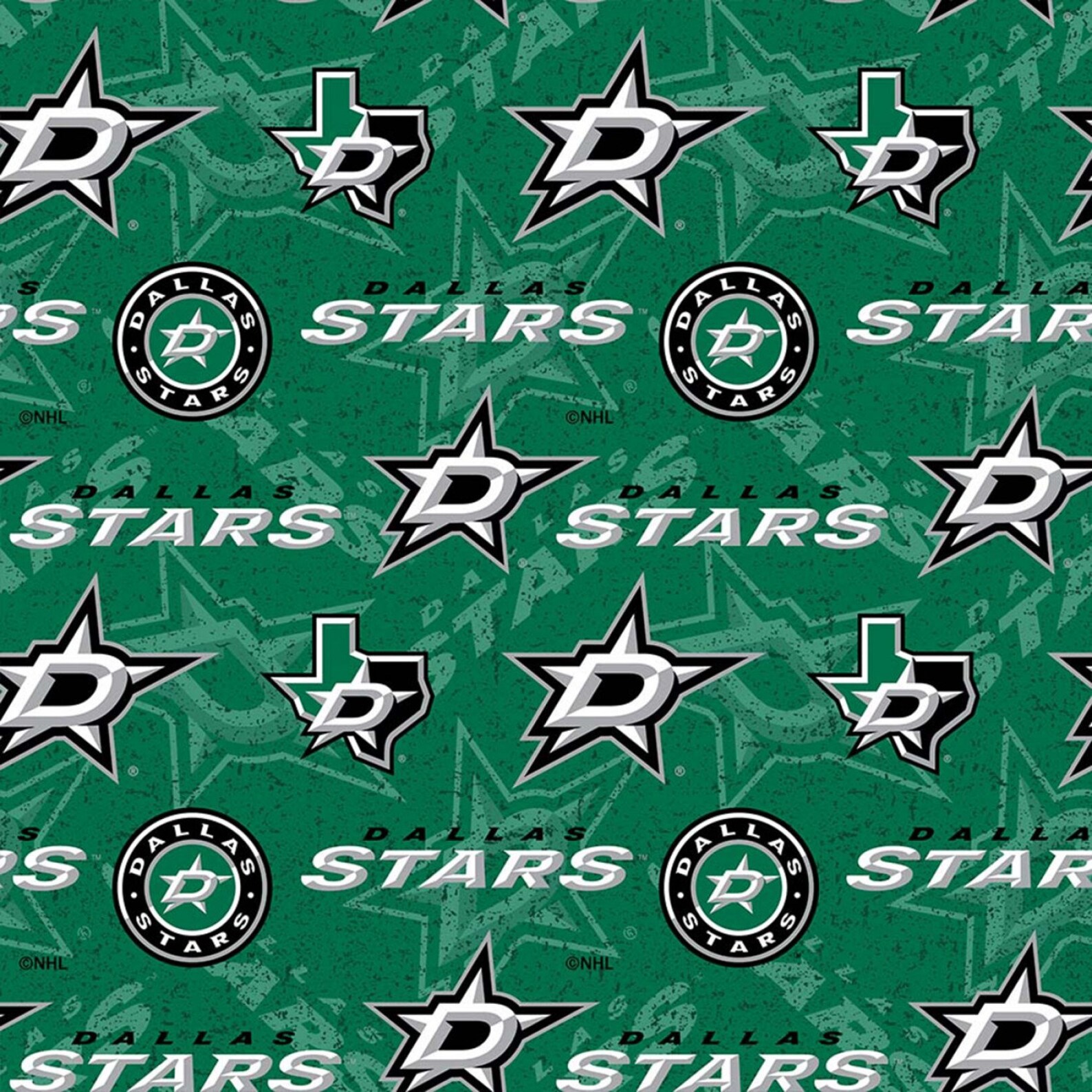 Dallas Stars Fabric by the Yard by the Half Yard NHL Cotton Etsy