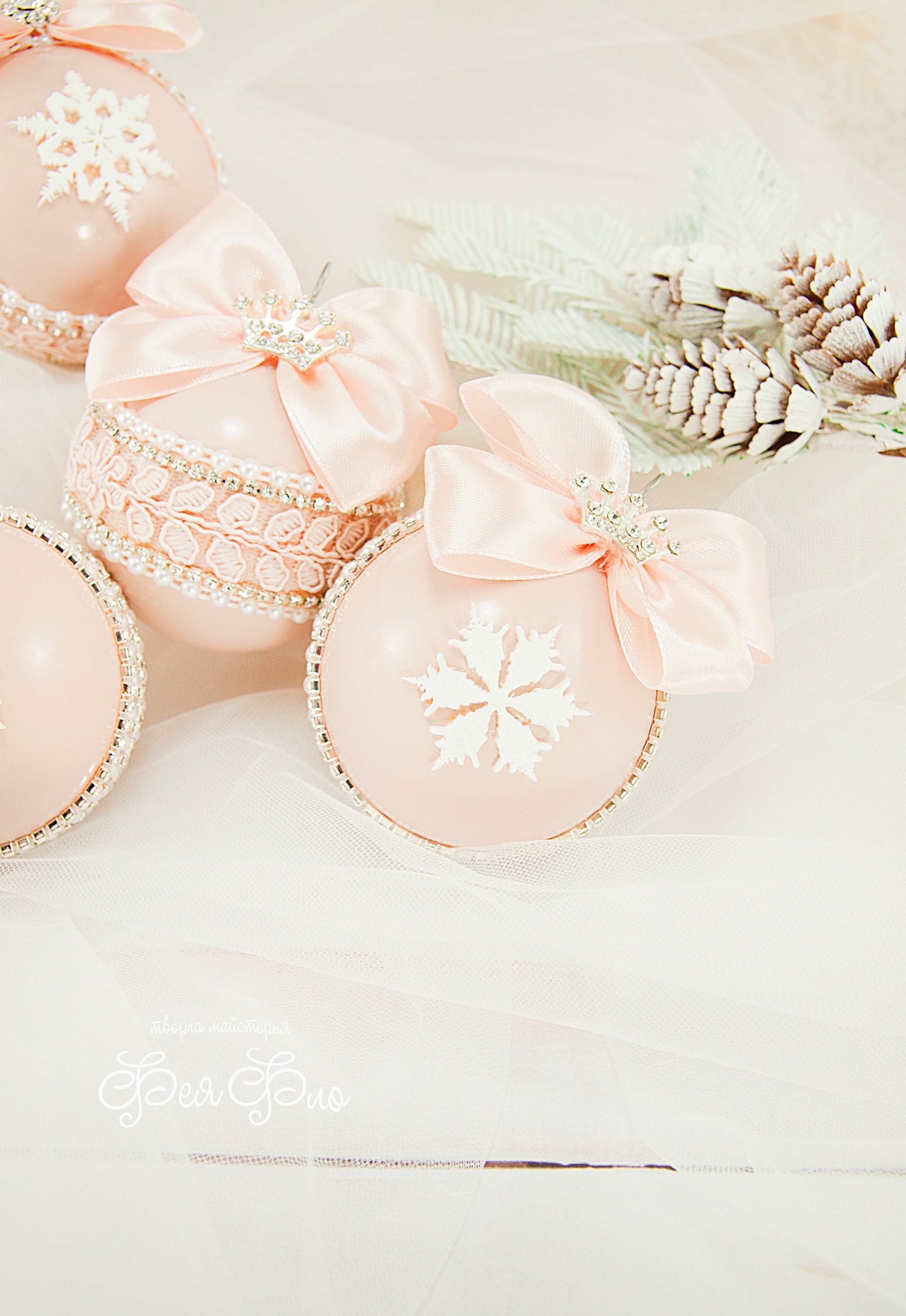Blush Pink Christmas Decorations 