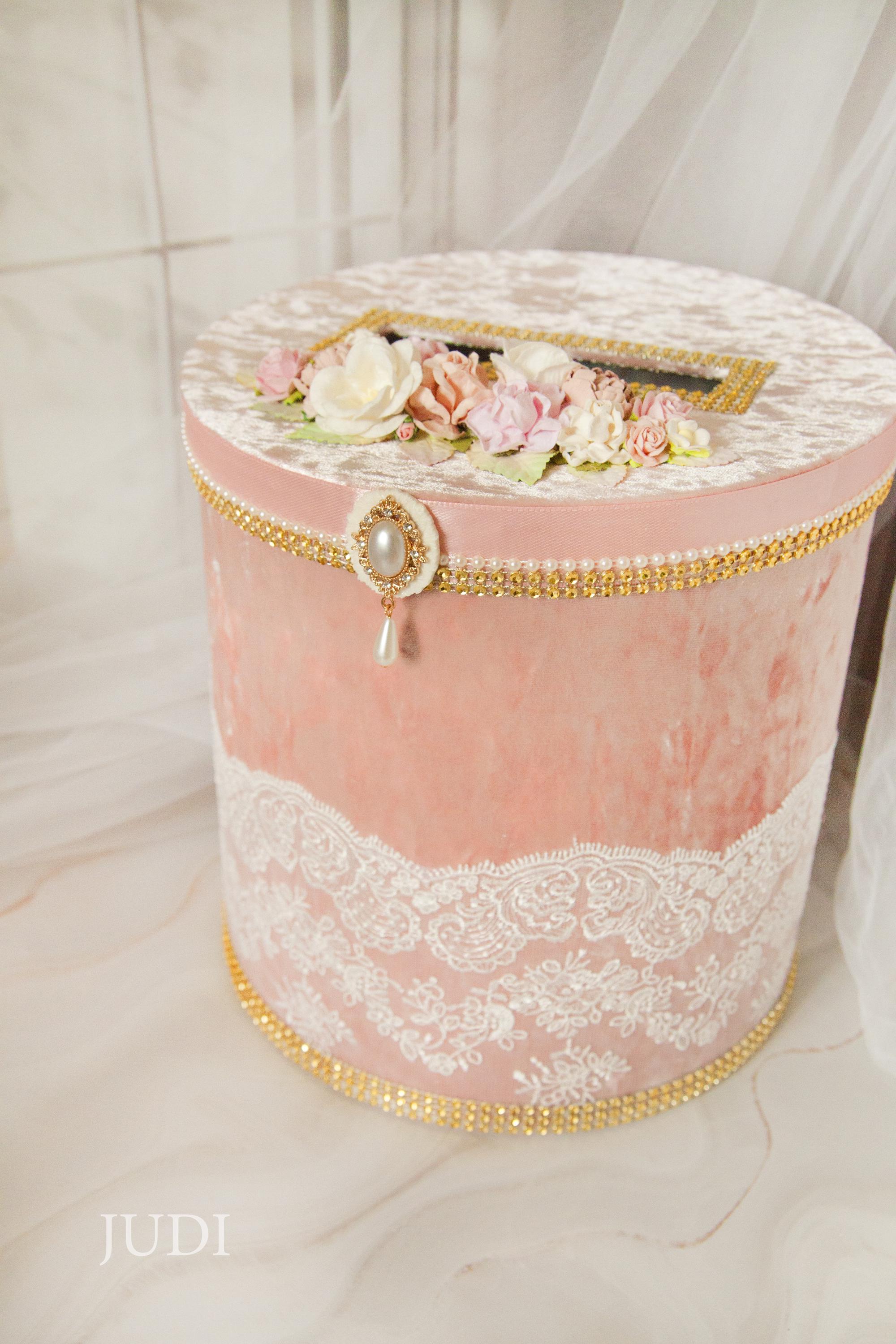 Rose Gold Wedding Decor Set, Blush Pink Card Box, Unity Candles ...