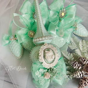Christmas Tree Topper Christmas Star Christmas Ornament Christmas trees Mint Tree Topper Star Ornament Christmas Gift White toper decor