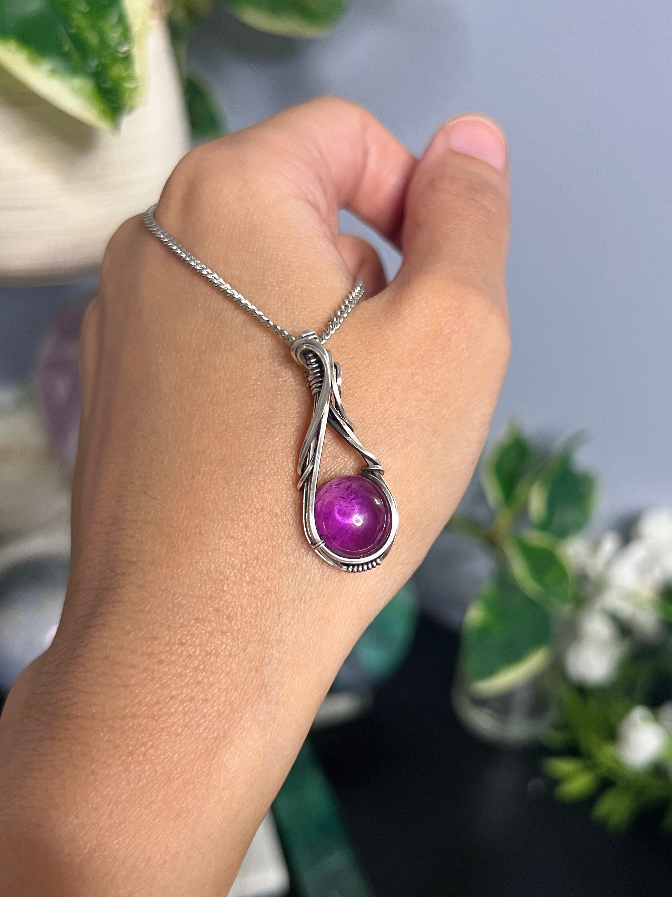 Orion · Amethyst Necklace in Sterling Silver