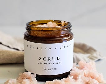 Organic Citrus Sea Salt Scrub - Glow Boosting | Smoothing