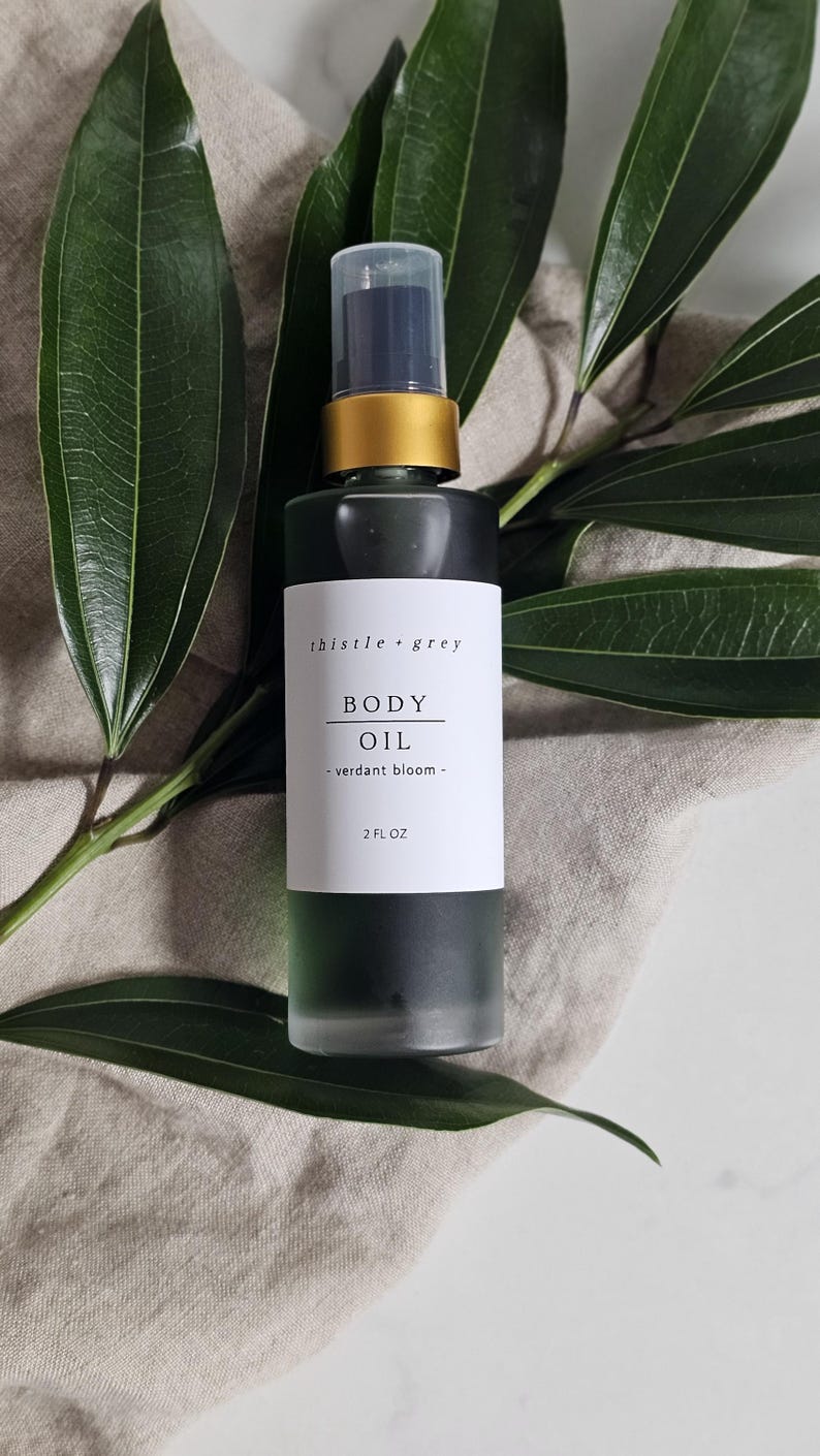 VERDANT BLOOM Body Oil | Jasmine and Blue Tansy | Organic Body Oil ...