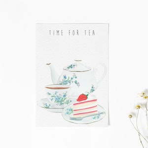 Geburtstag Kuchen Karte | Tasse Teekarte | Beste Freund Karte