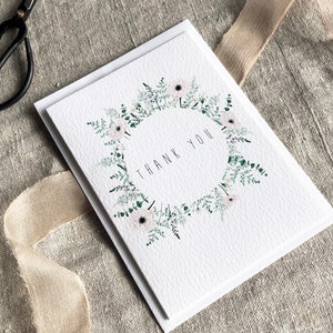 Botanische Dankeskarte | Blumenkranz