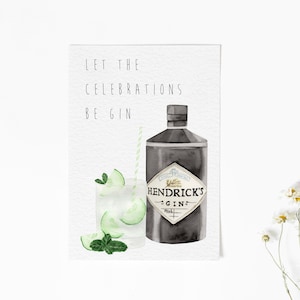 Carte de voeux de gin | Anniversaire - Carte de célébration pour les amateurs de gin