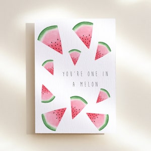| de la carte galentines carte d’amitié | | de la carte de fruits | de pastèque Un sur un million