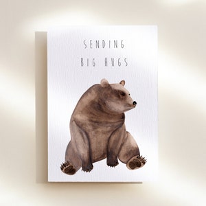 Envoi d’une carte à câlins . Carte d’anniversaire d’ours Tu me manques carte. Carte longue distance