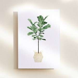 Carte plant de figuier | Carte botanique vierge