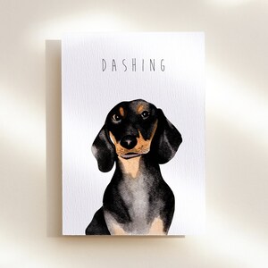 Dachshund sausage dog card | Card for him | Dog lover card | Handsome card | Husband Card