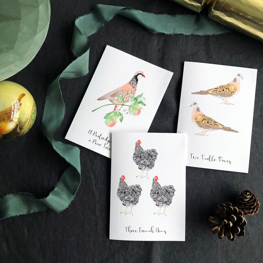 Luxury Christmas Card Set | 12 Days of Christmas Cards - Etsy