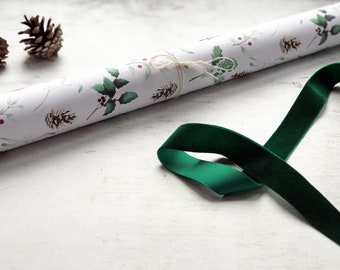 Botanical Christmas Wrapping Paper Sheets | Luxury Christmas Gift Wrap