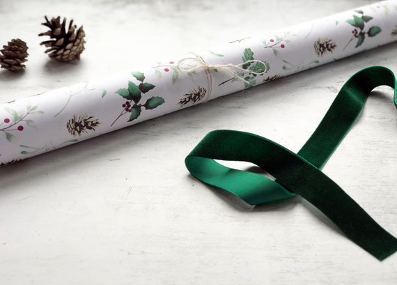 Botanical Christmas Wrapping Paper Sheets | Luxury Christmas Gift Wrap