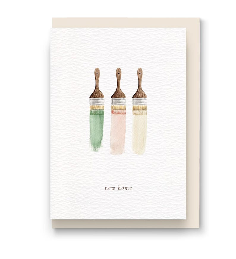 Scandi style Housewarming card for new home owners.