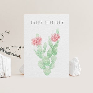 Carte d’anniversaire cactus | Carte Cactus | Carte de joyeux anniversaire pour l’ami