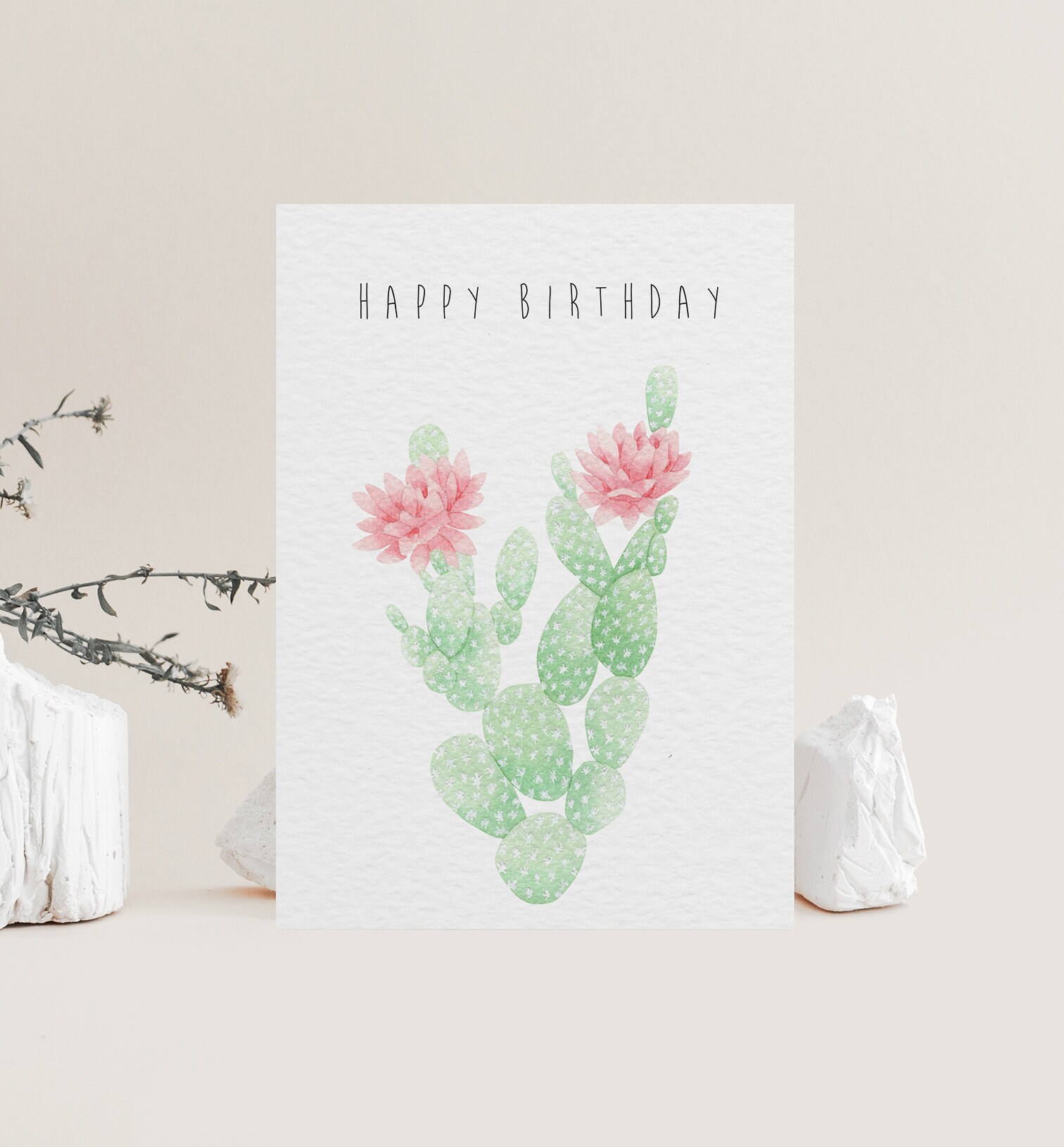KaktusGeburtstagskarte KaktusKarte Alles Gute zum Etsy