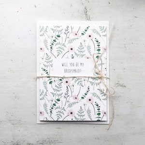 Botanische Will You Be My Bridesmaid Karte | Brautjungfern Antrag