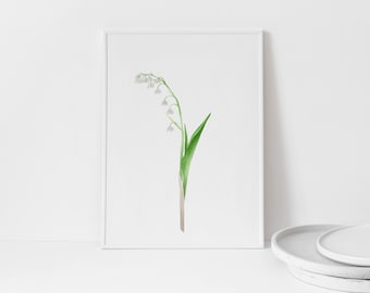 Botanical Lily of the Valley Art Print | May Birth Month Flower