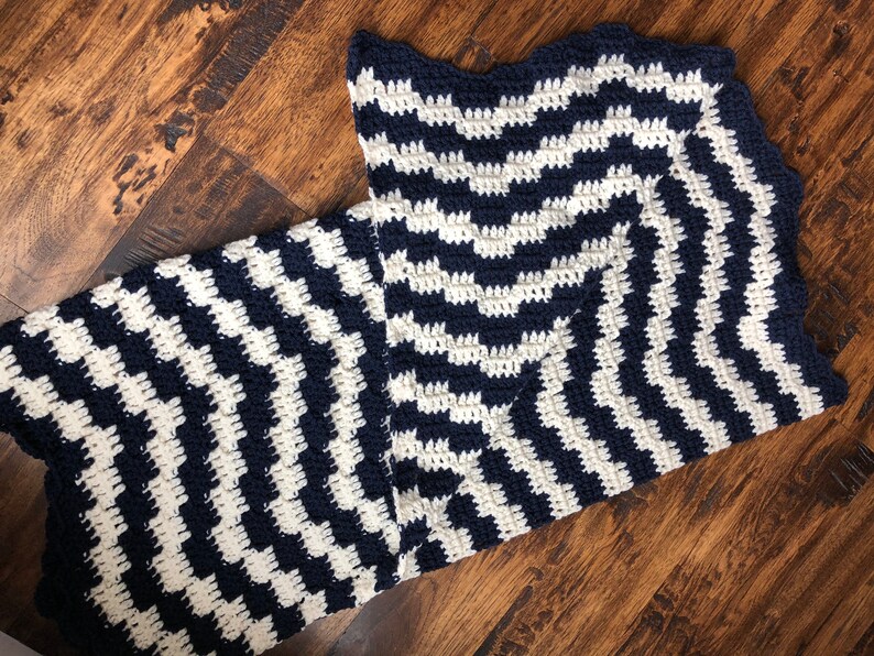 Crochet baby blanket baby boy blanket chevron baby blanket new baby gift handmade baby blanket READY TO SHIP