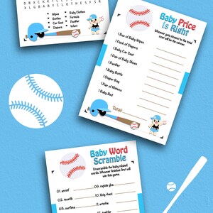 Baseball Baby Shower Games, Baseball Themed Baby Shower, 10 Printable ...