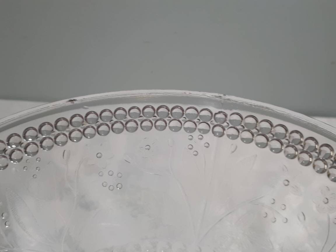 Antique Nova Scotia Glass Starflower Pattern Compote Etsy