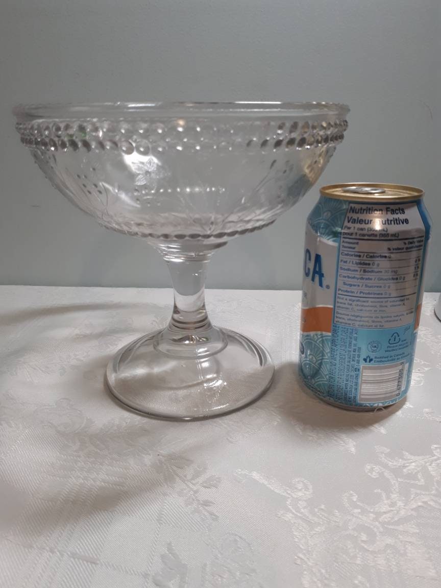 Antique Nova Scotia Glass Starflower Pattern Compote Etsy