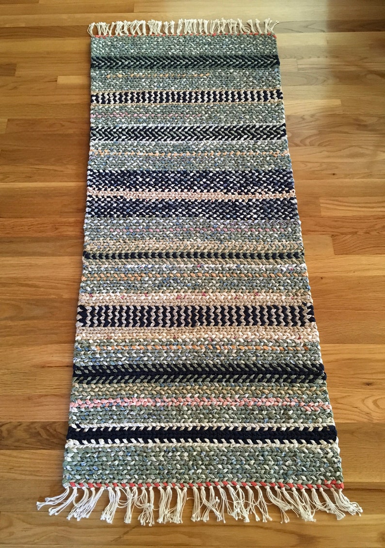Handmade Twined Rag Rug Etsy