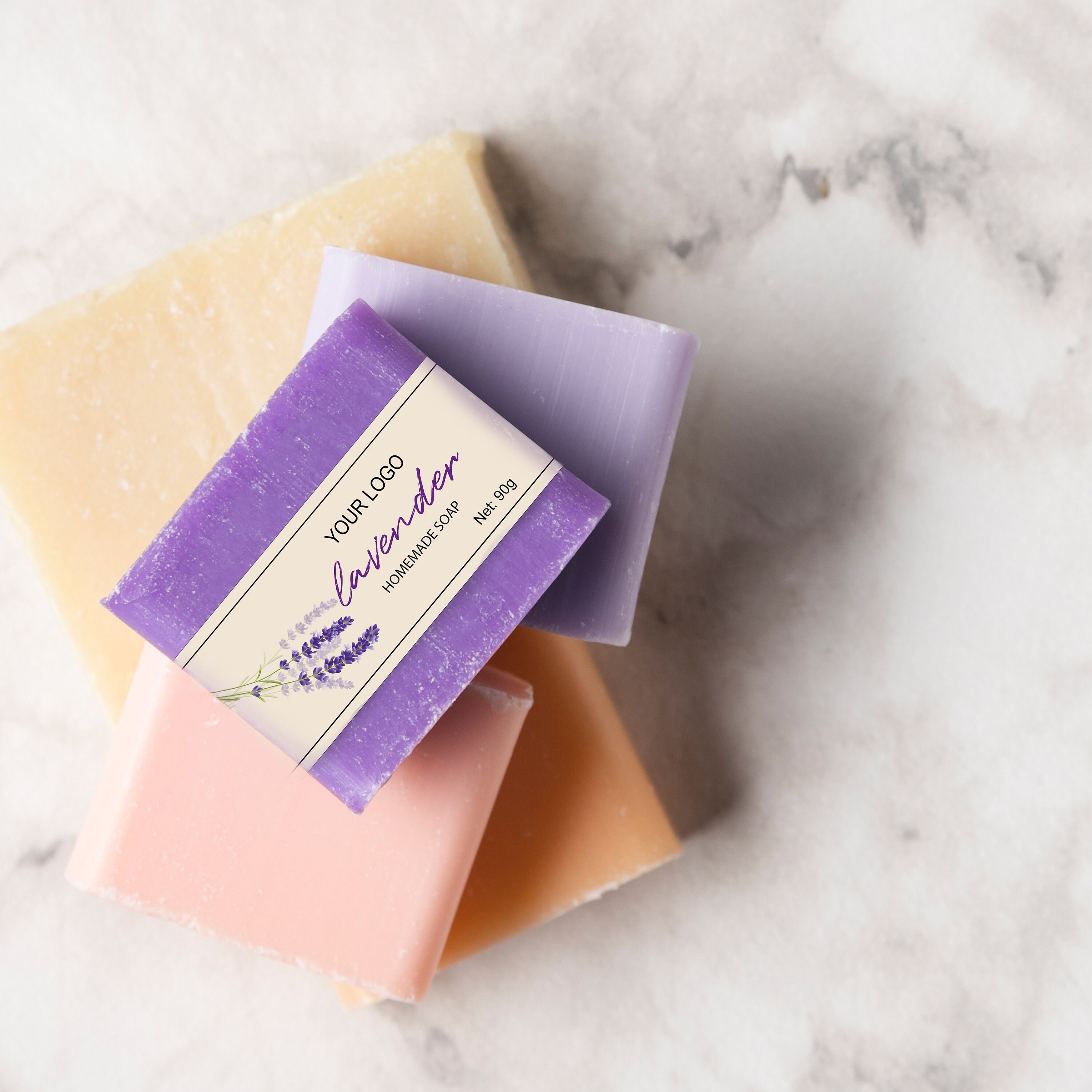 Digital PDF Printable Belly Band for handmade soap. Lavender Etsy