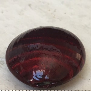 25mm Red Murano Glass Beads,Italian Bead,Foil Bead,Venetian Beads,Red Focal Beads,Round Disc Beads,Loose Beads,Pendant Beads,Bead Supply