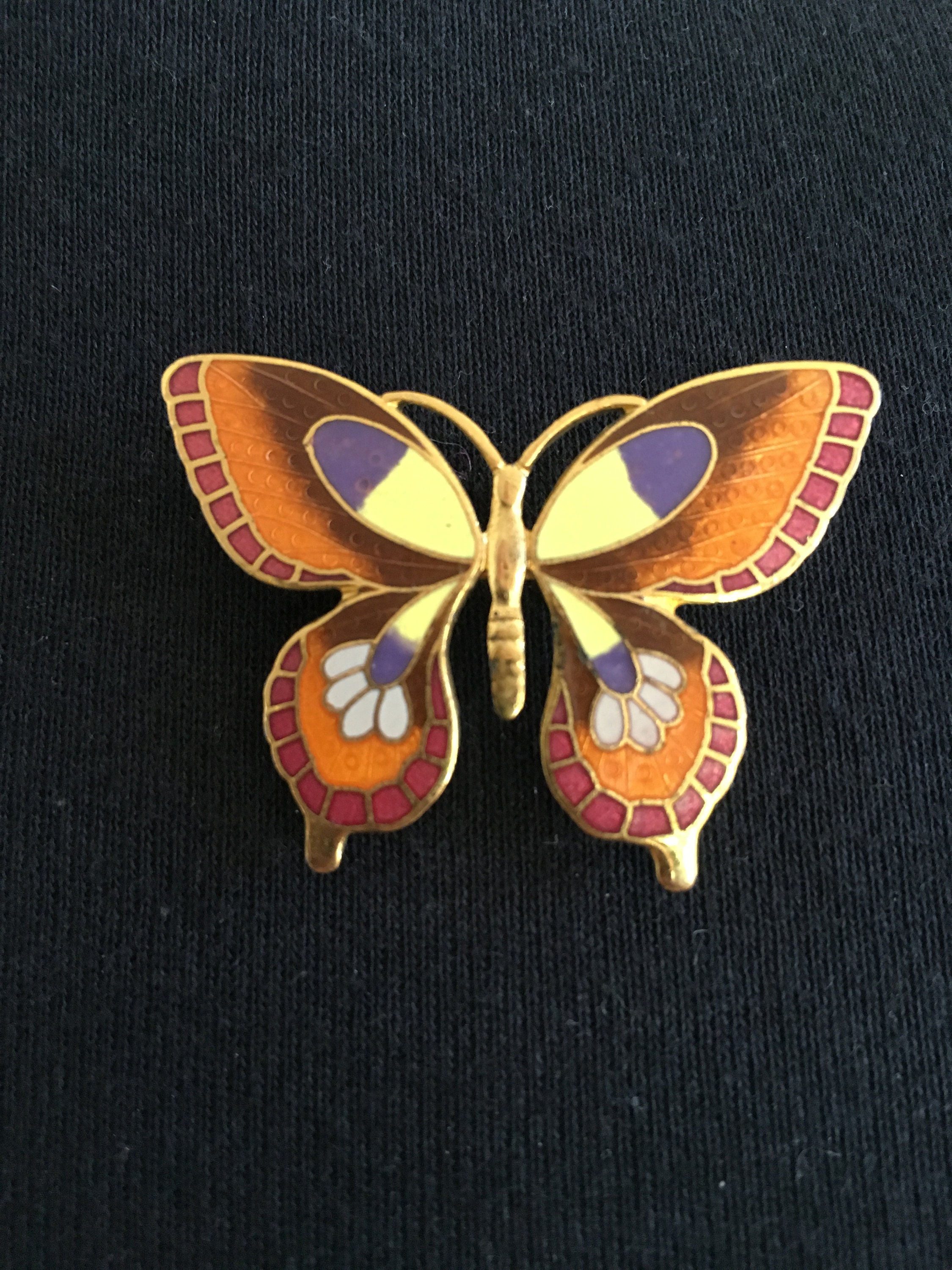 Vintage Butterfly Pin Brooch,vintage Butterfly Lapel Pin,vintage Enamel