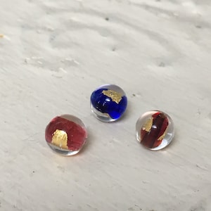 Murano Glass Beads,8mm Beads,Red,Blue,Light Red Glass Bead,Italian Beads,Italian Glass,Venetian Beads,Murano Sommerso Foil Bead,Loose Beads