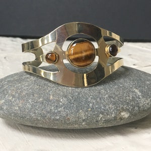 Tiger Eye Cuff Bracelet,Silver Cuff Bracelet,Vintage Bracelet,Tiger Eye Bracelet,Silver Adjustable Bracelet,Retro Cuff Tiger Eye Bracelet