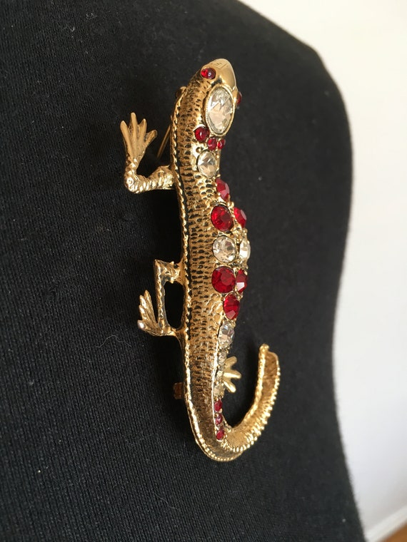 Vintage Tara Lizard Brooch Lapel Pin,Lizard Brooc… - image 4