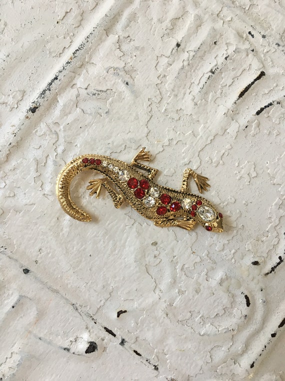 Vintage Tara Lizard Brooch Lapel Pin,Lizard Brooc… - image 2