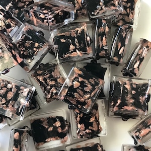 Murano Bead,Glass Bead,Italian Bead,Venetian Bead,Italian Glass,Square Bead,Black Bead,Clear Glass Bead,Avventurine Glass Beads,Copper Bead