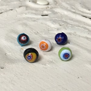 Millefiori 8mm Beads,Murano Glass Bead,Millefiori Beads,Venetian Glass Beads,Italian Glass,Lampwork Beads,Flowered Beads,Round Loose Beads