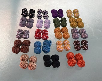 Cufflinks,Silk Knot Cufflinks,Formalwear Cufflinks,Assorted Color Knot Cufflinks,Tuxedo Cufflinks,Wedding Cufflinks,Formalwear Accessories