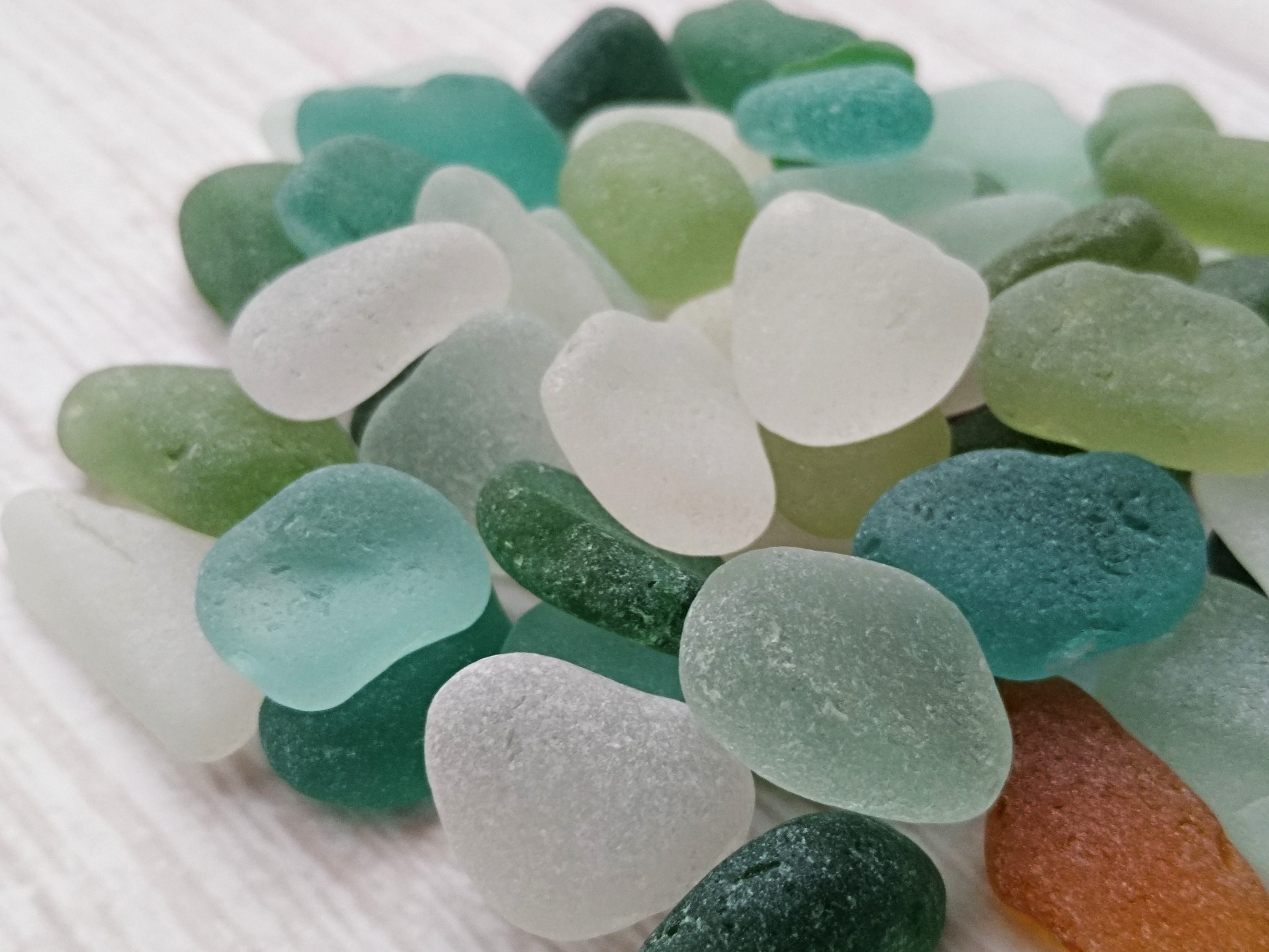 Genuine Sea Glass Frosted sea glass Surf tumbled beach Etsy