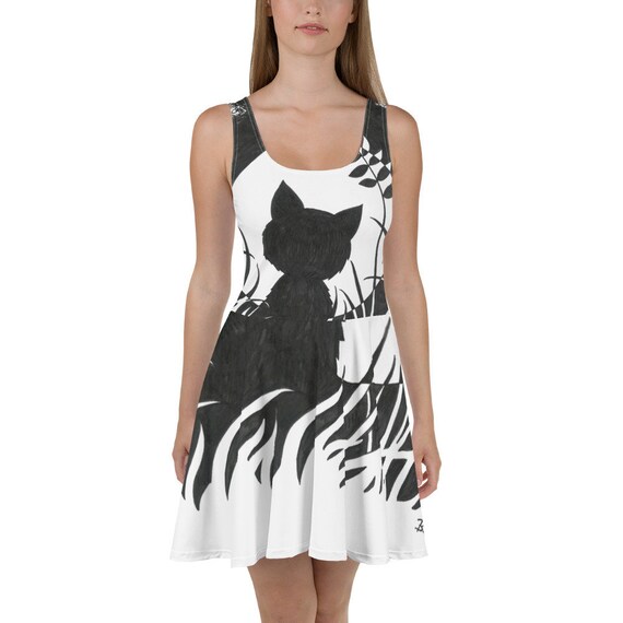 cat skater shirt dress