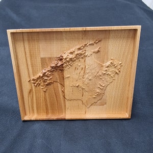 Die Mittelmeer-Insel Mallorca 3D in Buche geölt