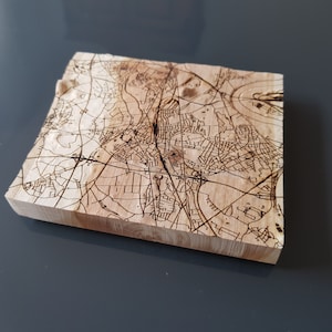 Moers 3D Holzmodell mit gelaserter Karte