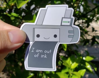 Etiqueta engomada de la impresora