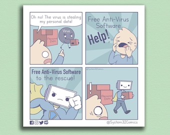 Personalizado 4 Panel Comic Vinilo Pegatina